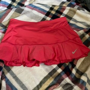 Pink Nike ruffle athletic skort